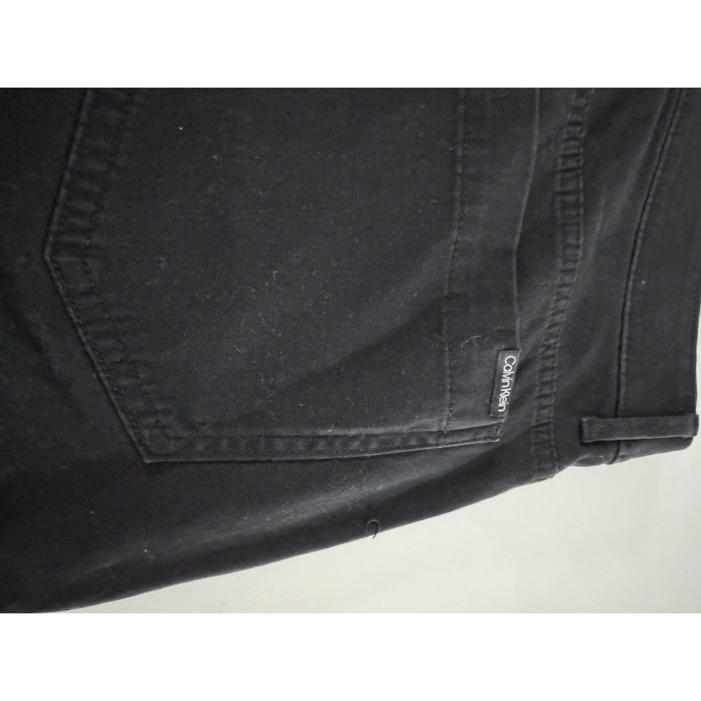 Calvin Klein Pants Mens 36x30 Black Stone Wash Slim Fit Stretch Chino Slacks - Picture 4 of 8
